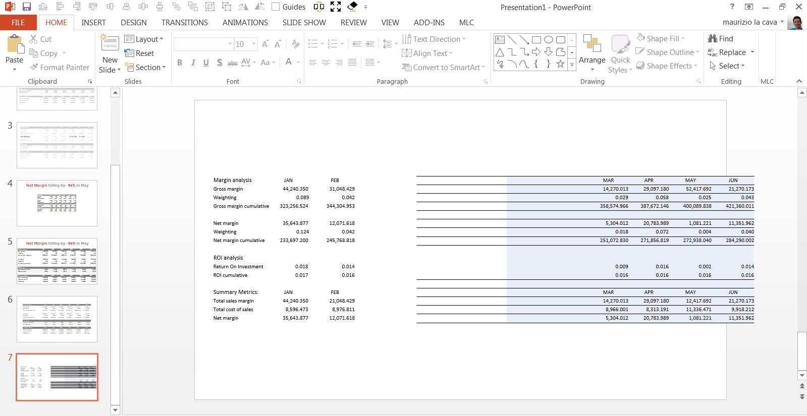 cool powerpoint tables