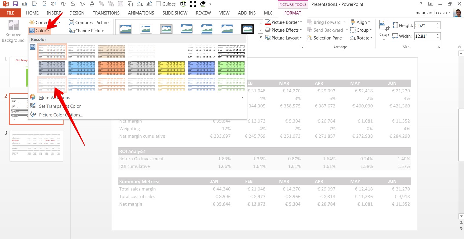 cool PowerPoint tables