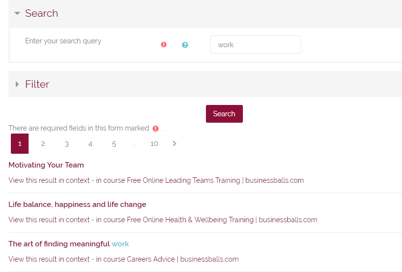 BusinessBalls site search