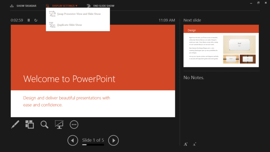 presenting data in PowerPoint