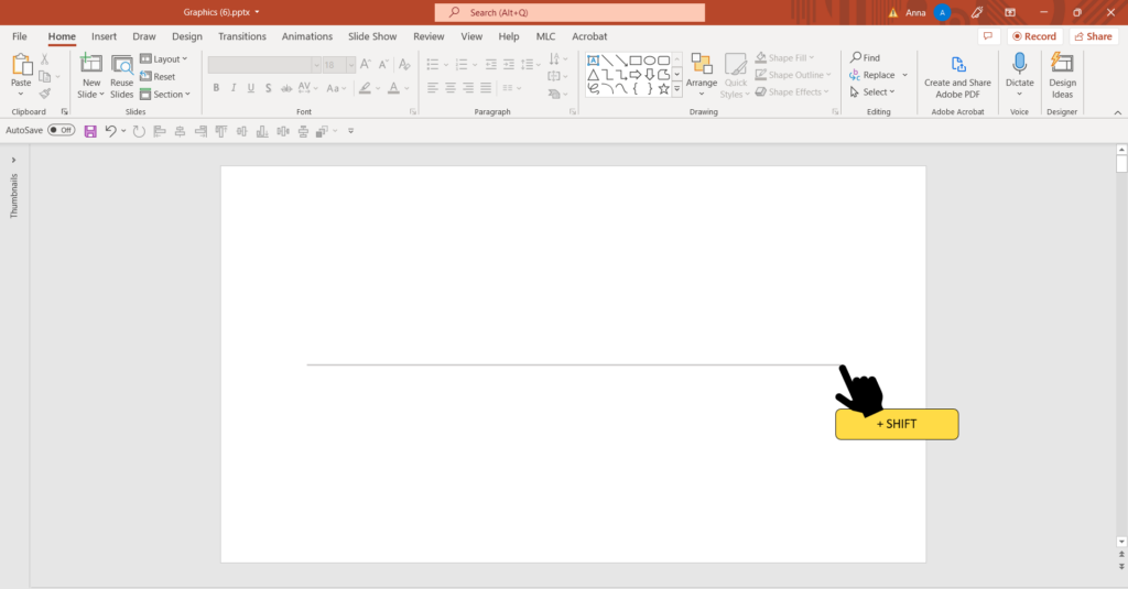 Editable project timeline created directly in PowerPoint