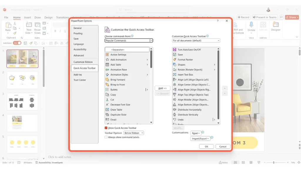 Allineamento di più oggetti con MLC PowerPoint Add-in