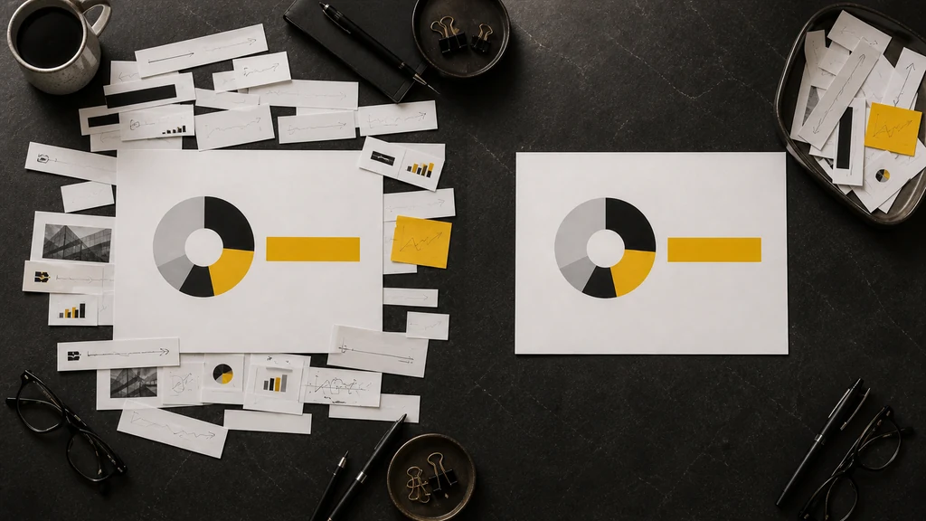 Seiri example with the same core slide before and after unnecessary paper fragments are removed