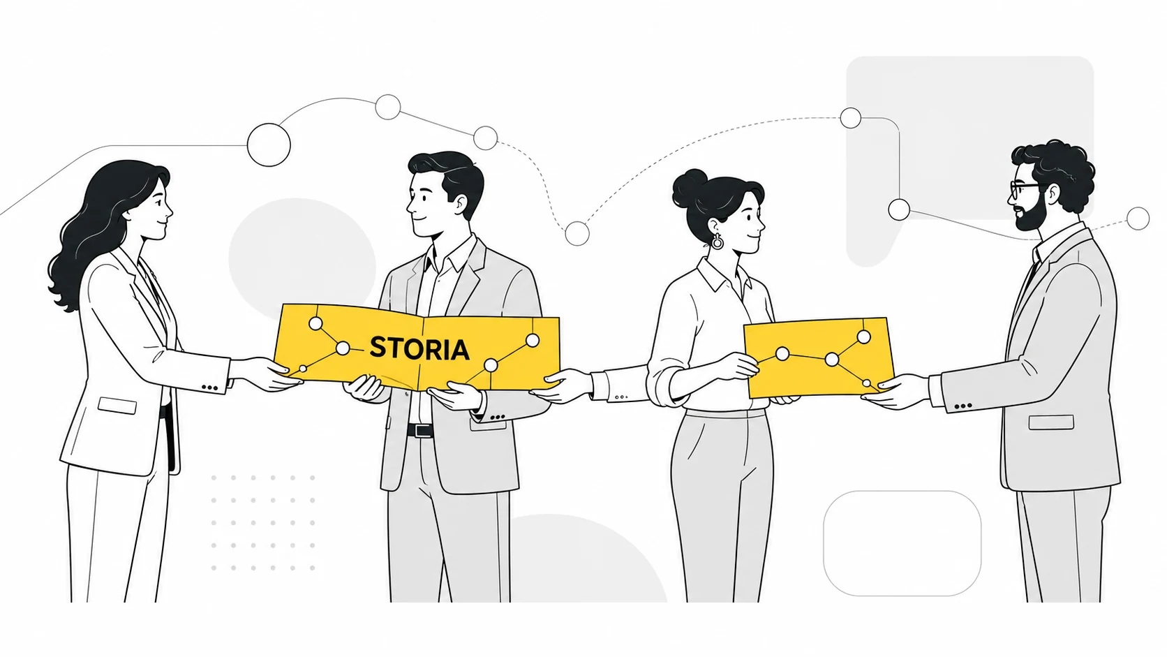 A recognizable story is transmitted along a chain of interlocutors.
